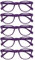 OPULIZE Pop 5 Pacco Retrò Giro Viola Opaco Liscio Uomo Donna Occhiali Da Lettura Cerniere Molla RRRRR2-5 +2,50