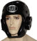 Bay KLS schwarz PU Kopfschutz Kopfschützer Headguard Kampfsport, Kickboxen, Kick-Boxen, Taekwondo, Tae Kwon Do, TKD, CE, schwarz (M)