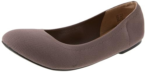 Amazon Essentials Women's Knit Ballet Flat, Mauve, 2.5 UK