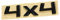 Schriftzug 4x4 schwarz Aufkleber Emblem Blackline Logo