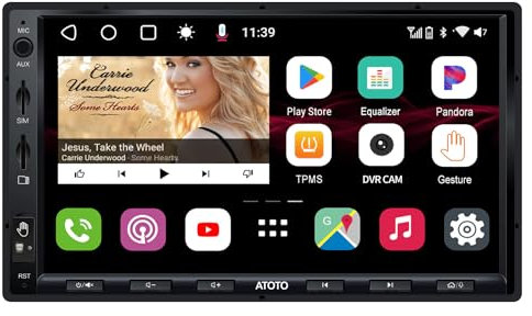 ATOTO S8 Ultra Double Din Car Stereo, 7 Inch Android Car in-Dash Video Receiver, Wireless CarPlay & Android Auto, Dual BT w/aptX HD, Gesture Operation, VSV&LRV, Built-in 4G Cellular Modem, S8G2A78UL-A