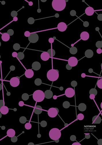 Star Map Notebook - A4: (Night Pink Giant Edition) Fun notebook 192 lined pages (A4 / 8.27x11.69 inches / 21x29.7cm)