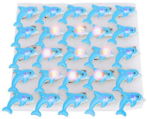 25 Stücke LED Brosche Weihnachten Brosche Delphin Abzeichen Shine Pin für Weihnachten Halloween Geschenke Dekoration
