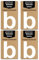 Basics von MDS Brand, 10cm Buchstaben Aufkleber, 4 Stück, Glänzend, Buchstaben zum aufkleben, Wetterfest klebebuchstaben (b, Weiss)