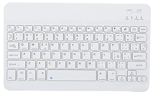 10-Zoll-Tastatur, drahtlose Bluetooth-Computertastatur, Arabisch, verfügbare spanische und russische Sprachen, kompatibel mit Android, und (Spanisch)