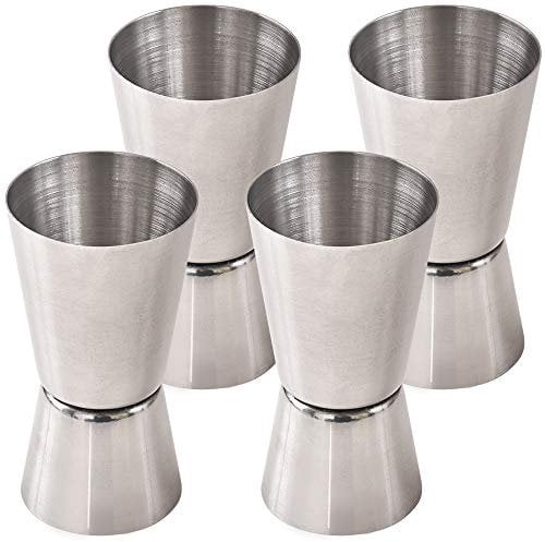 Newk Cocktail Jigger, 25 & 50 ML Bar en acier inoxydable Jigger (Ensemble de 4)