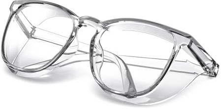 MORK&SUKY Schutzbrille, stilvolle Schutzbrille ohne Beschlagen, perfekte Alternativen zu normalen Schutzbrillen für Mitarbeiter im Gesundheitswesen. (transparent)