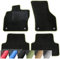 moto-MOLTICO Fußmatten Auto - Velours Autoteppiche passend für Skoda Octavia iI, IV ab 2013-4-teiliges Set - Schwarze Automatten mit Grünen Ziernähten