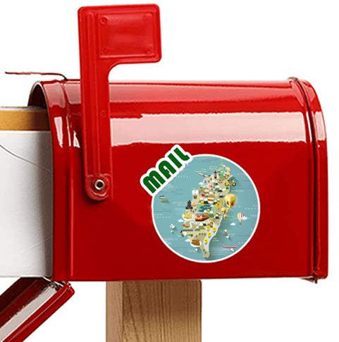 Reisen Taiwan Area China Art Deco Gift Fashion Aufkleber Briefkastenaufkleber Kleber