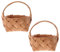 2 Stk Hochzeitskorb Korb Für Kleinigkeiten Süßigkeiten-korb Kleiner Korb Box Für Partygeschenke Aufbewahrungskorb Aus Rattan Wein-picknickkorb Aus Holz Geflochten Puppenhaus Mini