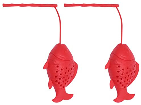 HOMSFOU Lot de 2 infuseurs à thé en silicone en forme de poisson - Réutilisables - Pour les amateurs de thé