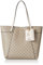 NINE WEST Damen Tote Sunnyside Tragetasche, Beigefarbenes Logo/Milch