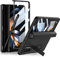 COQUE Custodia Galaxy Z Fold 4 5G con Pellicola,Guscio Pieghevole incernierato all-Inclusive,Custodia a Matita Cover Telefono Pieghevole per Samsung Galaxy Z Fold 4 5G-Nero