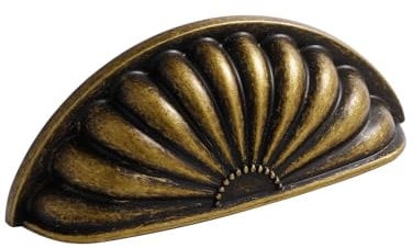 JIASENBAO Antique Brass Cabinet Cup Pulls 3 Hole Center 10 Pack Vintage Drawer Pulls Kitchen Hardware Cabinet Handles Dresser Handles Knobs