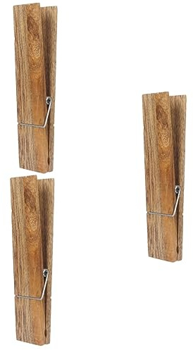 Zerodeko 3 STK Handtuchhaken Rustikale Wäscheklammern Handtuchhalter Für Loungesessel Bilder Holzklammern Kleiderklammern Aus Holz Wandhaken Aus Holz Groß Nussbaum Kleidung Trocknen