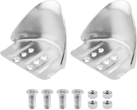 2 Stück Trockenbau-Stelzen Fersenhalterung Ersatz-Kits, Stelzen-Fersenhalterung, Ersatz-Set, Aluminium, verstellbares Teil zum Malen (Silber)