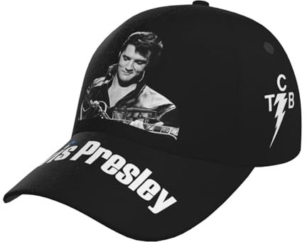 Fashion Sänger Rock-Presley Baseball Cap Unisex Hip Hop Hut Verstellbare Kappe für Erwachsene Teenager Klassische Snapback Hüte, 15, One size
