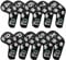 BAIRBRE Golf Iron Covers Lucky 777 Golf Iron Headcover 10pcs Synthetic Leather Golf Clubs Iron Covers for Golf Clubs Head Covers for Irons with Magic Tape Fit All Brands