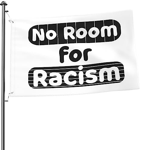 Flagge Kein Platz Für Rassismus. Antirassismus Pride Flag Langlebig Banner Diverse Premium Flagge Für Balkon, Party, Garten, 90X150Cm