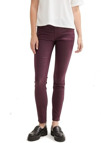 Tom Tailor Damen Coated TTALEXA Skinny Jeans in Leder-Optik 1043403