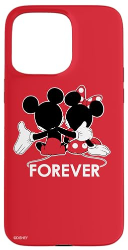 Disney Mickey and Minnie Mouse Silhouettes Forever Red Case for iPhone 15 Pro Max
