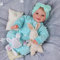 BABESIDE Reborn-Puppen Realistische Babypuppen die Echt Aussehen 17 Zoll 43cm Sunny Lebensechte Babypuppen Mädchen Wiedergeborene Kleinkindpuppen Neugeborene Weiche Echte Babypuppen(Indigo)