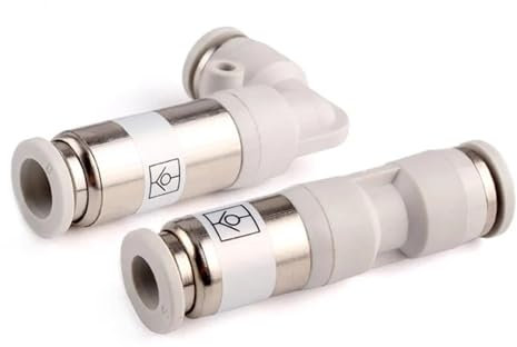 Pneumatisches Rückschlagventil SMC-Typ, gerades Steuerrückschlagventil, 4 mm, 6 mm, 8 mm, Schlauchanschlussrohr, One-Touch-Armaturen (Farbe: SPV, Größe: 10 mm)