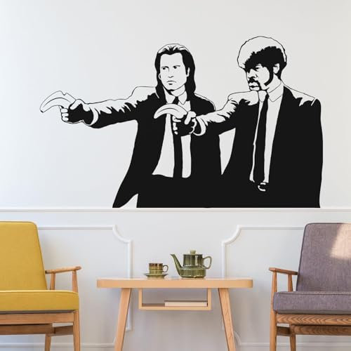 Banksy Pulp Fiction Aufkleber – Wandkunst, Vinyl, Film Jackson, Pop-Aufkleber, 40,6 x 25,4 cm
