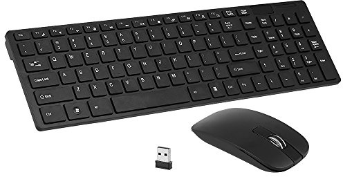 K-06 2.4G Wireless board and Combo Computer board with Plug and Play for Lap Black