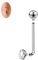 BodyAce 14G Titan Bauchnabelpiercing Bananen, Innengewinde L VCH Piercing Rings Christina Barbells, Navel Barbells Vertikal Haut Belly Piercing Schmuck [Stablänge:16mm]