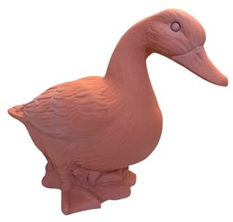 Sparfroh Ente Terracotta Optik Gartenfigur