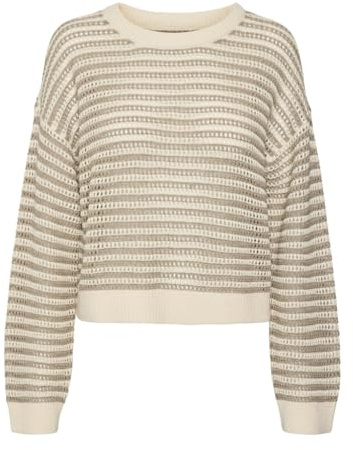 VERO Moda Damen Vmnewmadera Ls O-Neck Pullover Boo Pullover (1er Pack)