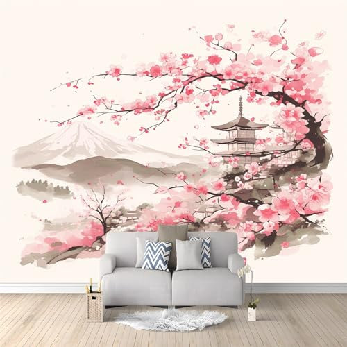 Vlies Fototapete Sakura Im Japanischen Stil 250x175 cm Art Mauer VliesTapete Wandtapete Wanddeko Wand Wohnzimmer Schlafzimmer Wohnung Wandbilder