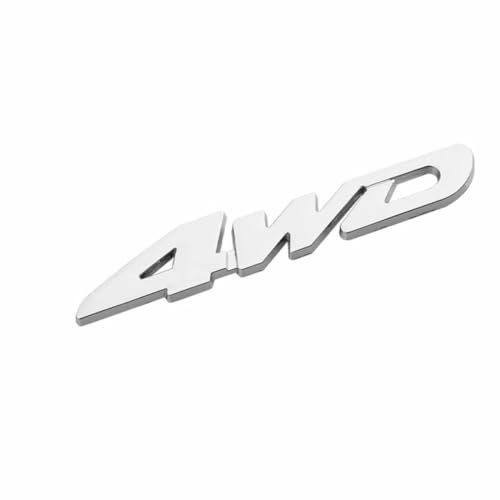 DDHHBH Auto Emblem Abzeichen Aufkleber für Ford Galaxy,3D Logo Metal Dekoration Schriftzug Karosserie Kofferraum Selbstklebend Sport Buchstaben Auto Zubehör,Silver-4WD(1)