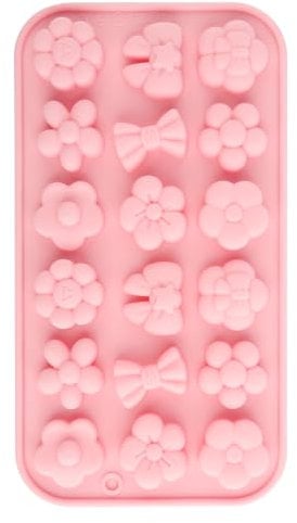 Rumyve Flower Shape Silicone Molds,Chocolate Moulds 18 Cavity,3D Non-Stick Flowers Molds,for Birthday Party Decoration DIY Cake