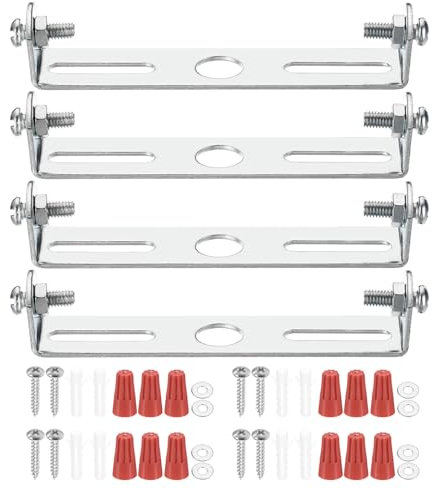 Patikil 85mm Universal Light Fixture Mounting Bracket Kit, 4 Set Crossbar Ceiling Light Plate with Screw for Wall, Ceiling, Pendant, Chandelier