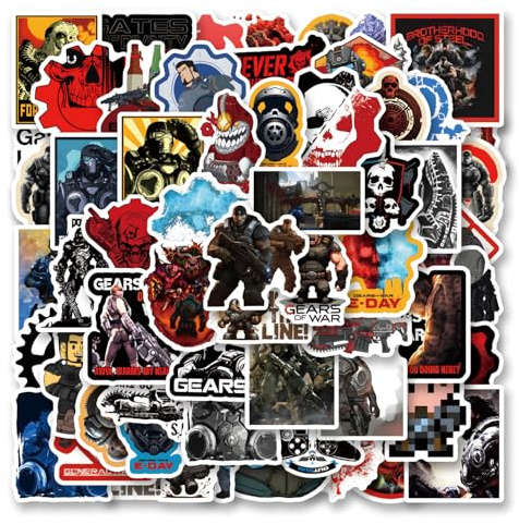 62Pcs Game Stickers Pack, Aesthetic Vinyl Waterproof Sticker Decal for Water Bottle,Laptop,Phone,Scrapbooking,Journaling for Teens Kids for Party Supply Favor Decor…