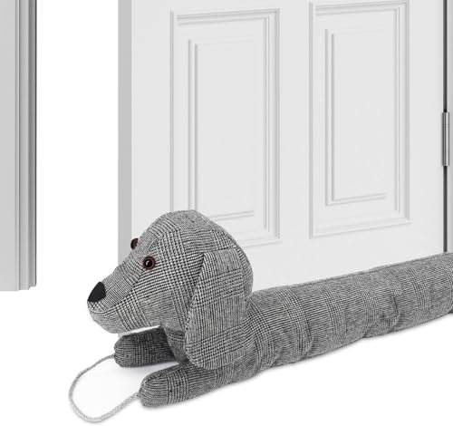Newthinking Heavy Draught Excluder for Doors Cushion, 38 Inches Under Door Draught Excluder with Hook Loop for Doors, Air Door Draft Stopper Front Noise Blocker for Bottom of Door with Hanging Loops