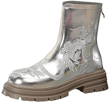 Regali economici Stivali Alti sopra Il Ginocchio Stivali da Donna con Tacco Scarpe Stringate Basse Stivaletti Donna Bassi Morbidi Chiari Primaverili Stivali Estivi Scarpe da