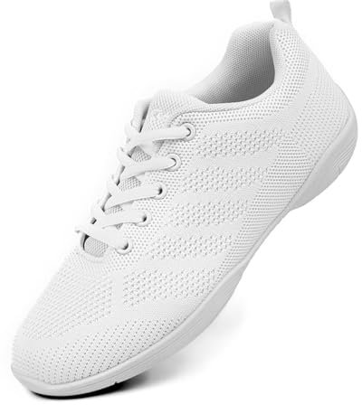 Asyusyu Cheerleader Schuhe Meshed Tanzsneaker Damen for Kinder Jazz Line Dance-Weiße, 42EU