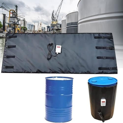 Metal Drum Heater - 200l/1000l Drum Heating Blanket for Industrial Application - Drum Electric Heat Wrap Hot Heating Pad with Fast Heating, for Industrial Equipment Pipes Tanks,Black-275Gal/1000l
