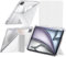 Funda Compatible con iPad Air 11 2024, iPad Air 5/4 10,9 Pulgadas 2022/2020, iPad Pro 11 Pulgadas (2022/2021/2020/2018), con Portalápiz, 6 en 1 Soporte, Auto-Sueño/Estela, Blanco