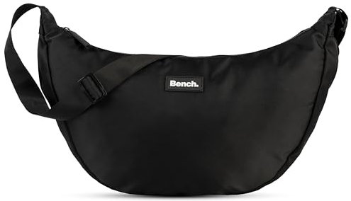 Bench Nova Girls Damen Crossbody Moon Bag Moon Umhängetasche Handtasche Schultertasche Crossbody-Tasche, schwarz, 39 x 25 x 10 cm