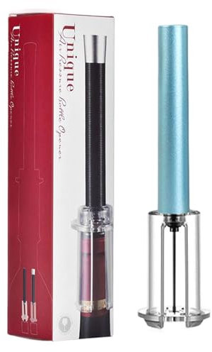susiodeu Genießen Sie Better Life Popper Weinkorkenentferner mit einzigartiger Luftpumpe, Luftdruck Weinflaschenöffner, Pumpenkorkenentferner, Blau