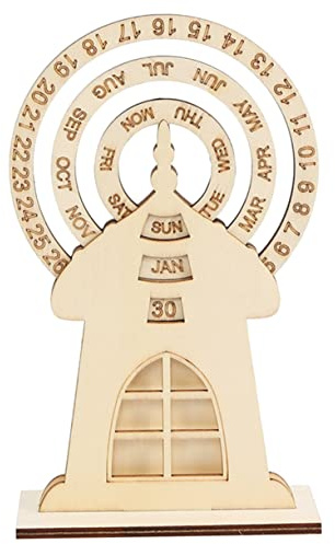 STOBOK Home Office Decor Kalender Holz Riesenrad Planer Kalender für Woche Monat Datum