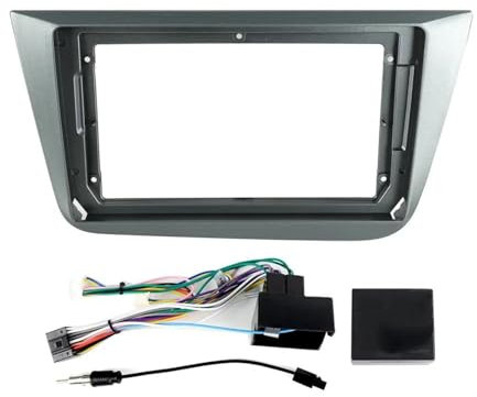 MAMXVKVZEU Para Seat Para Altea 2004-2015 9 Pulgadas 2 Din Audio Panel Arnés De Cableado Del Marco De La Radio Del Automóvil Marco de fascia de radio