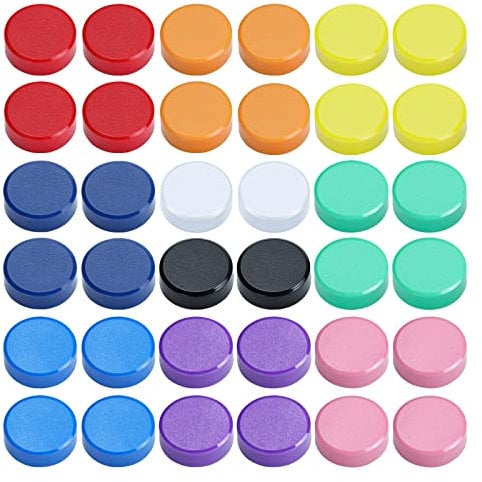 MOXYOY 40pcs Fridge Magnets, 10 Colors Whiteboard Magnets Colorful for Notice Board, Office, School, Crafts