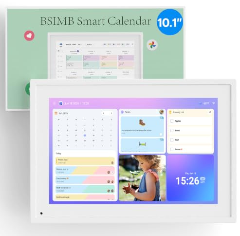 BSIMB Digitaler Familienkalender und Aufgabendiagramm, 25,7 cm