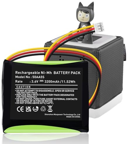3200mAh Ultra-Hohe Kapazität 50AA5S Akku -2026 Aufgerüstet, leistungsstark, langlebig, Hochleistungs NiMH Batterie für Toniebox Musicbox Soundbox Speakers