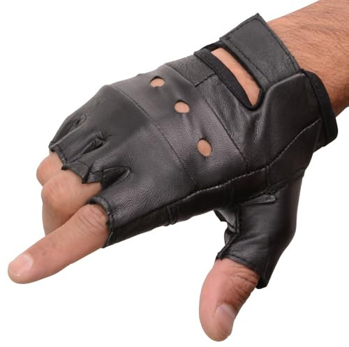 Fieldsheer Interstate Herren Handschuhe, fingerlos, Leder, Größe S, Schwarz